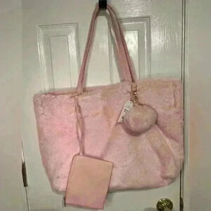 Time And Tru NWT women’s Large Pink Tote with straps